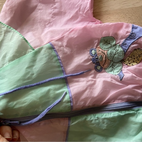 Vintage Pastel Coloured Toddler Wind Breaker Lined Jacket Size 2-3 - Picture 5 of 10
